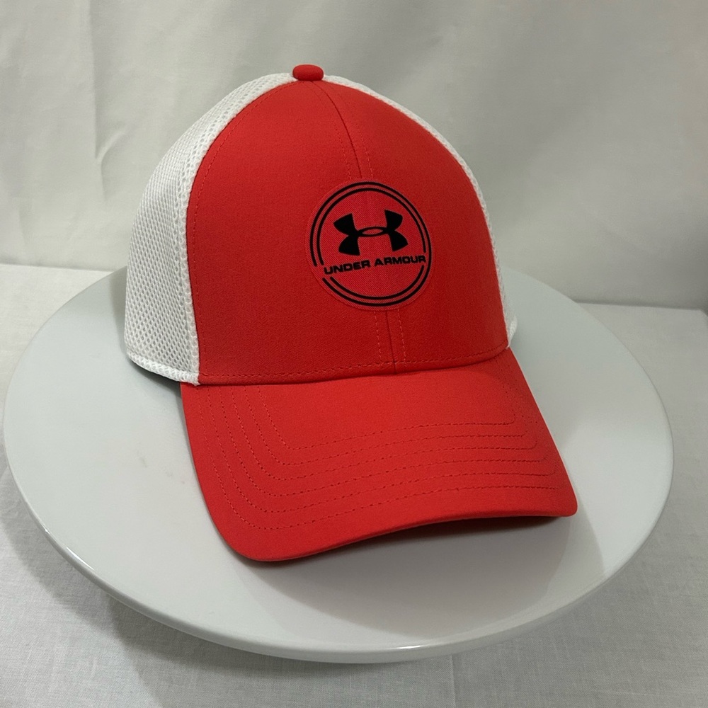 Under Armour - Fitted Red and White Mesh Hat